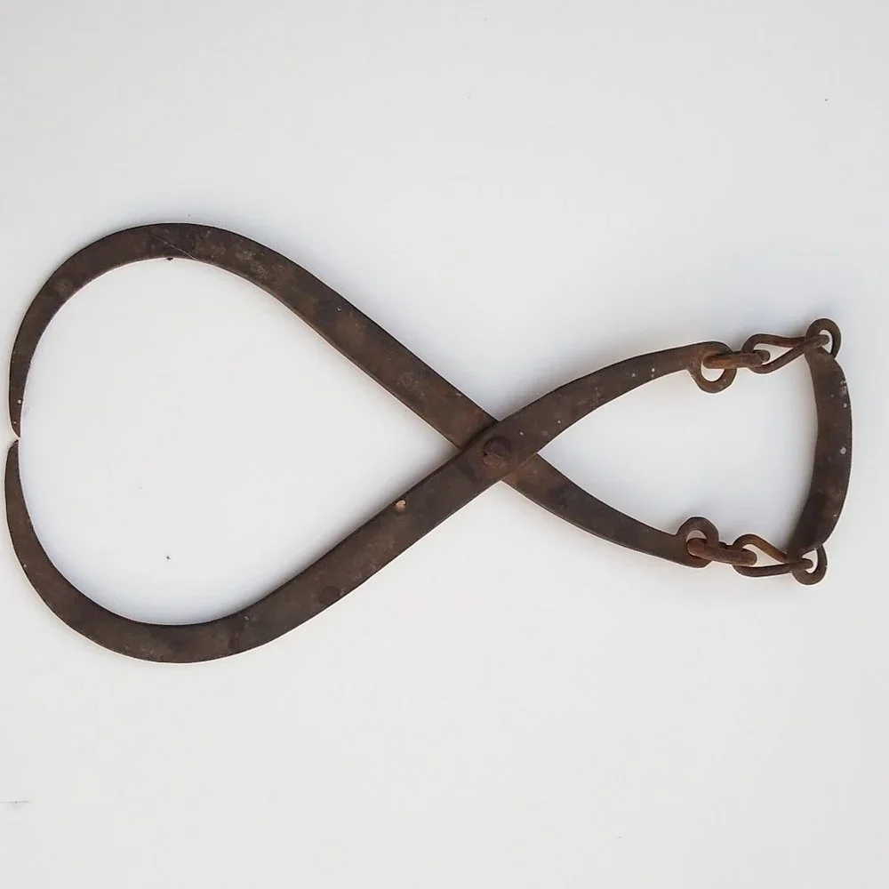 T. B. Schaffer Ice Block Tongs Decor Item Antique Icehouse Primitive Tool